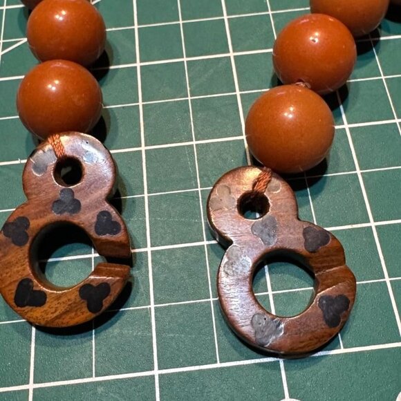 Vintage goldstone beaded necklace - Gem Vintage Goldstone Beaded Necklace With Wooden Toggle Clasp Handmade 1960s-1970s